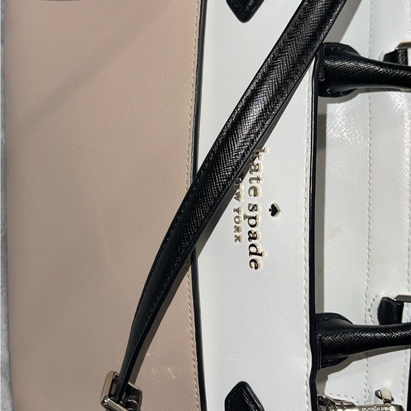 Kate Spade Two-Tone Satchel in Cream and Black - Picture 7 of 7